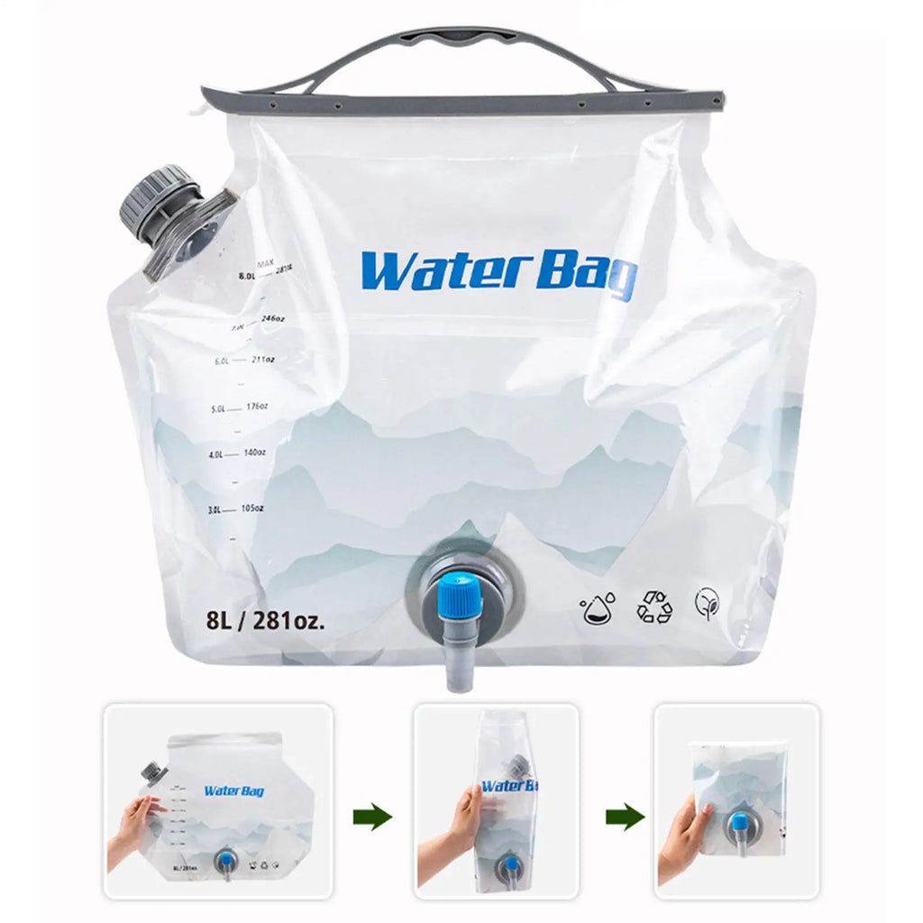 Foldable Water Bag Portable Camping Container Spigot Leak Proof