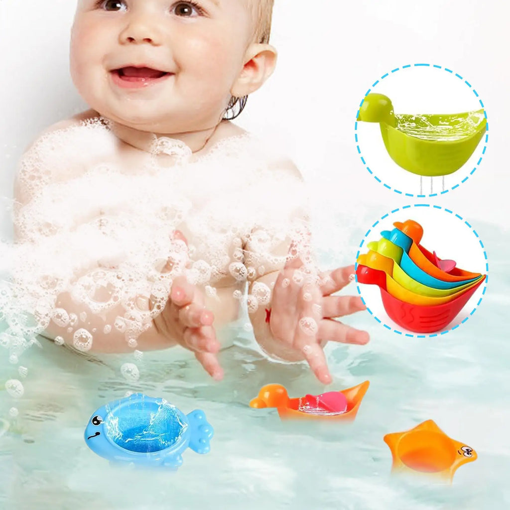 Bath Toy Safe Bathtub Water Toys Creative Floating Sensory Accessories Educational Games For Swimming Shower Kids Water Play Zpaxo