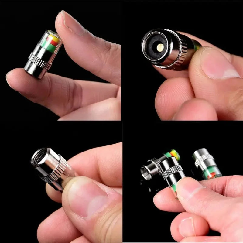 Tire Pressure Valve Cap Sensors 2/4 Pack – Visual Alert