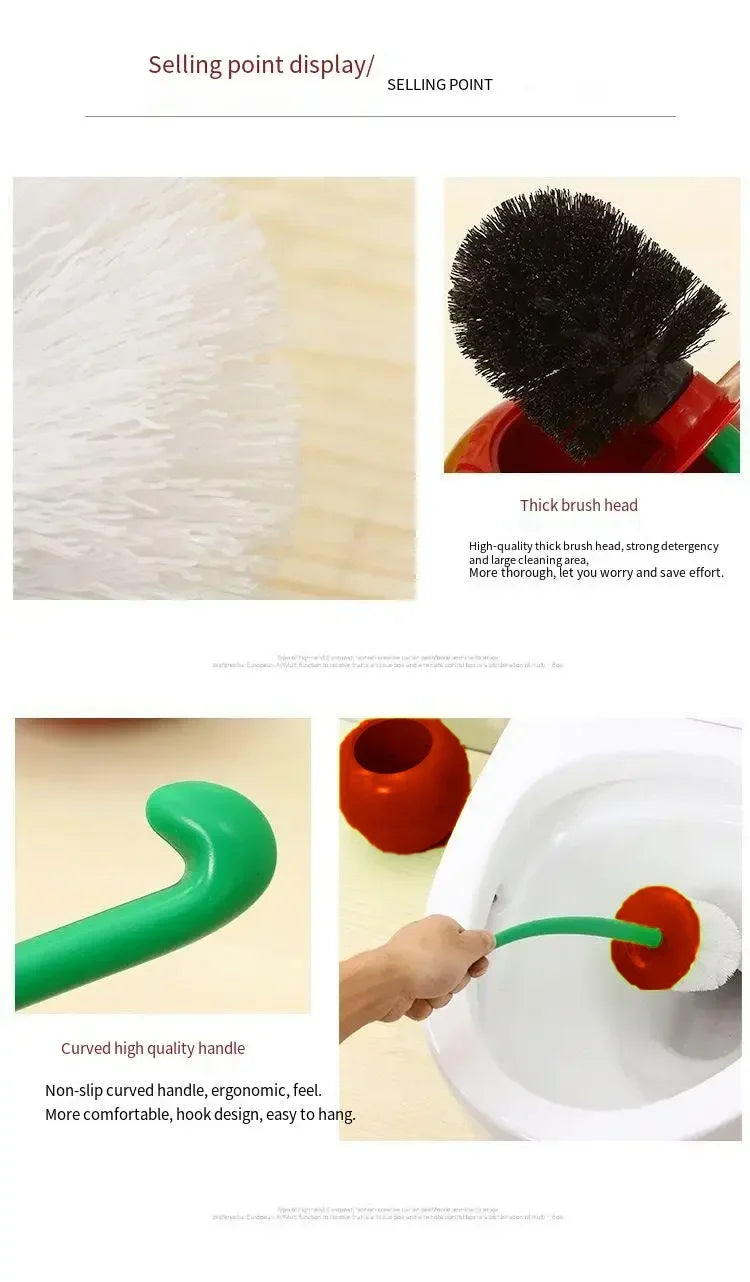 1pc Red Toilet Brush Creative Lovely Cherry Shape Lavatory Toilet Brush Holder Set Toilet Holder Bathroom Accessories Zpaxo