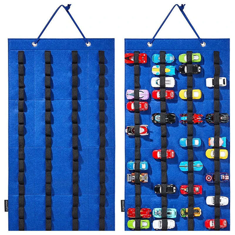 Hanging Organizer Wheels Wall Mount Display Case Large Capacity