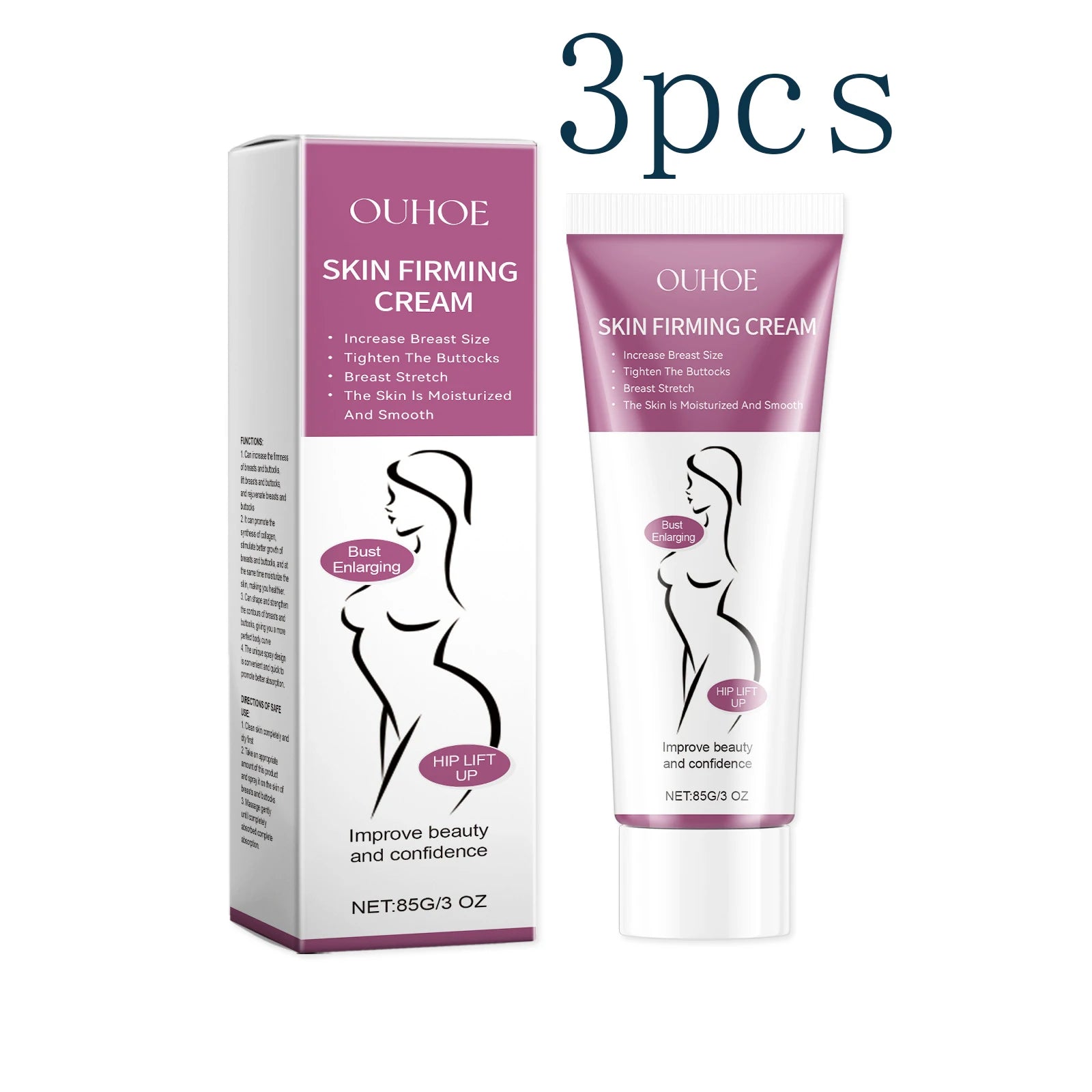 Breast & Hip Firming Cream – Lift, Contour & Moisturize Body Firming Cream Zpaxo 3pcs