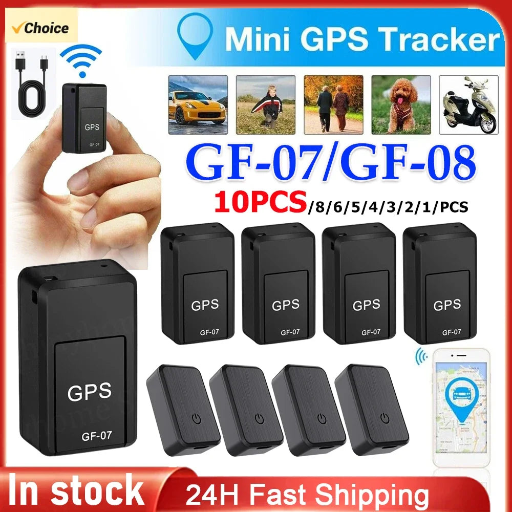 10- Mini Magnetic GPS Car Tracker Real Time Tracking GF07 GF08 Anti