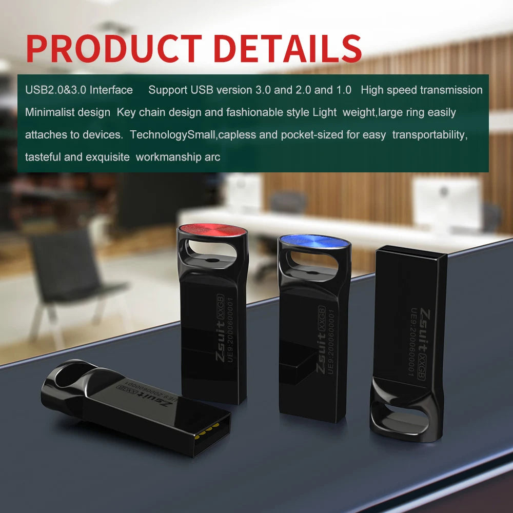 Zsuit 10Pcs/lot USB Flash Drives 64GB Mini Metal Real Capacity 128GB Memory Stick Pen Drive 32GB custom Logo Storage U Disk Zpaxo