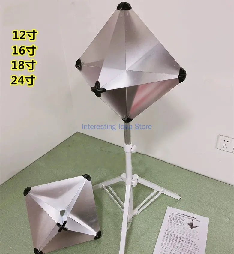 Corner Reflector Aluminum/marine Reflector 12/16/18/24 Inch Drill Multi Sided Reflector with Bracket Zpaxo 12 inch with stand