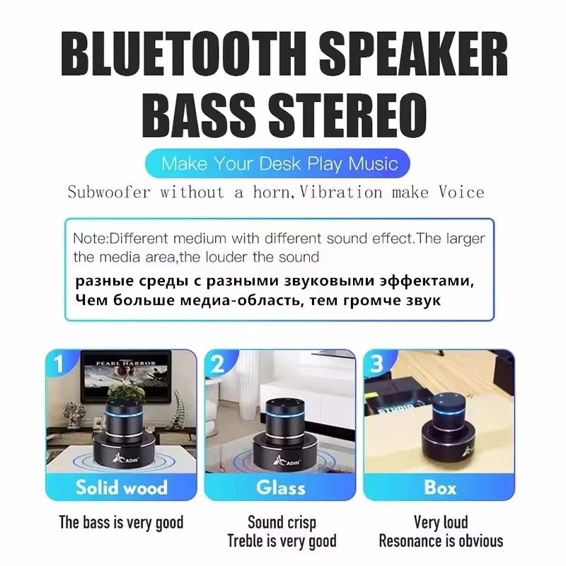 AyeBeau Vibro Subwoofer 26W Portable Bluetooth Bass Speaker Portable Bluetooth Speaker Zpaxo