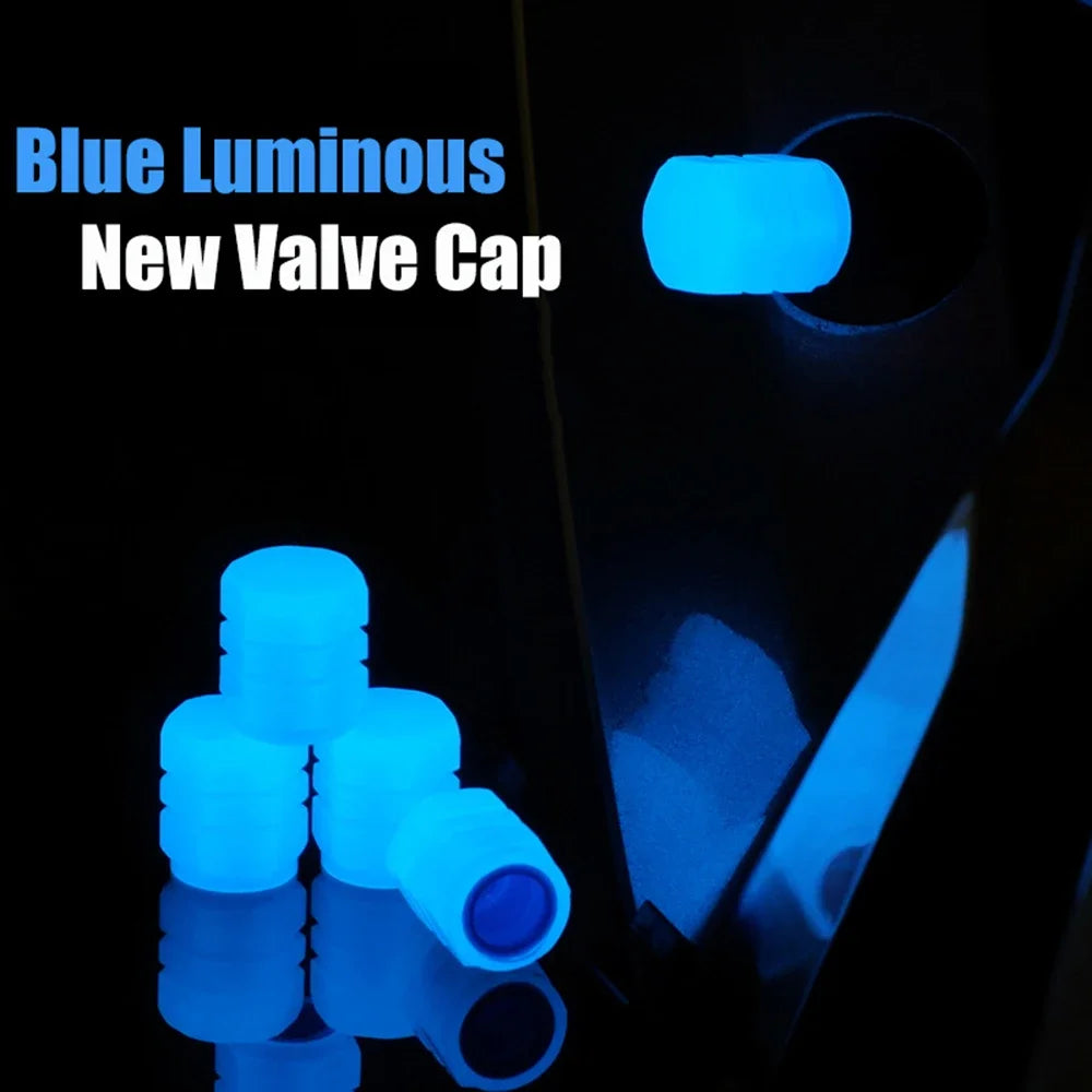 Luminous Glow Tire Valve Caps – Car, Motorcycle & Bike