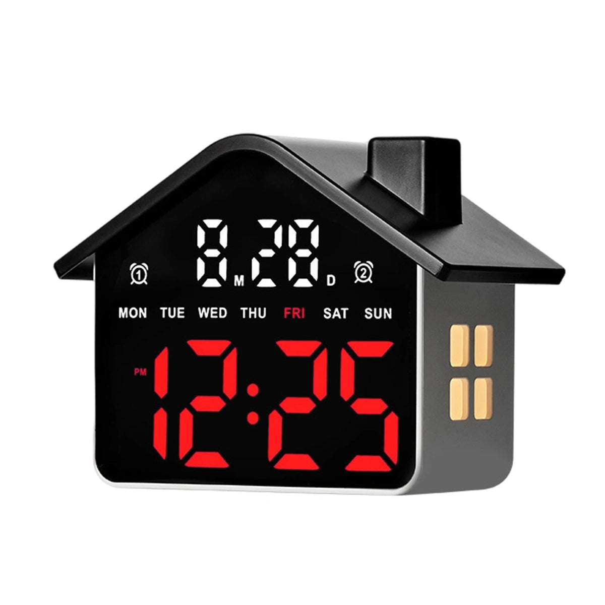 Led House Shaped Digital Alarm Clock Simple Electronic Small Night Zpaxo Style C