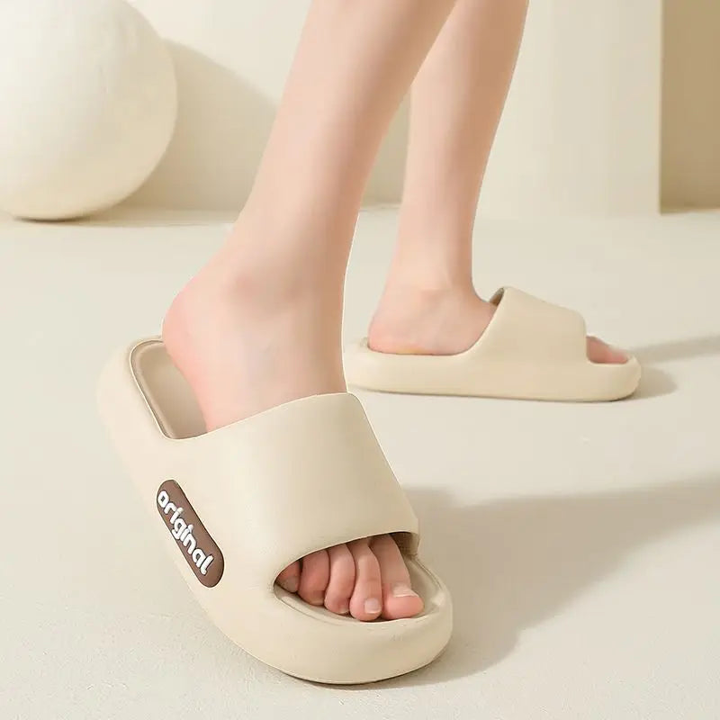 Summer Platform Cloud Slippers Women Lightweight Solid Soft Sole EVA