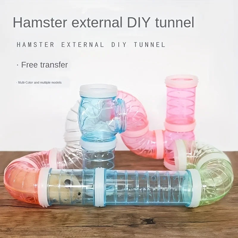 DIY Hamster Tunnel Toy Pet Sports Training Pipeline Transparent