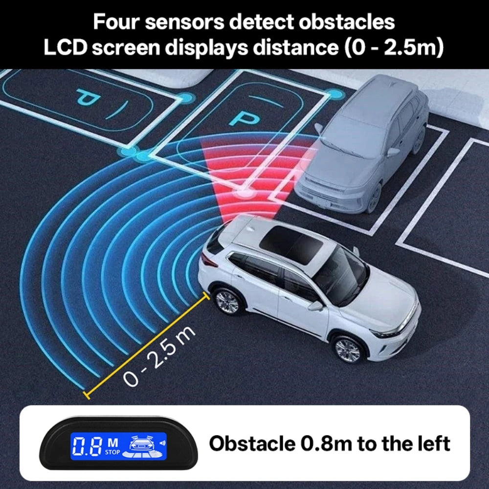 Hippcron Parking Sensor Car Reverse Backup System Accessory Buzzer