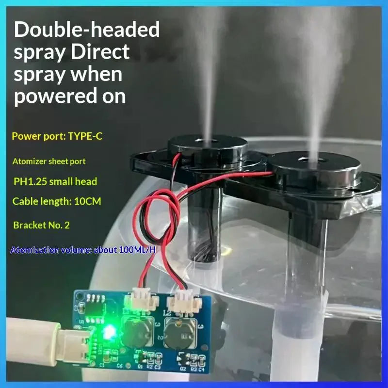 Dual Spray Electrified Direct No Switch Ultrasonic Atomizer Zpaxo