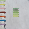 100sheets Transparent Sticky Notes Self-Adhesive BookMarker Annotation Reading Book Clear Tab Kawaii Cute Stationery Zpaxo 100pc-light green