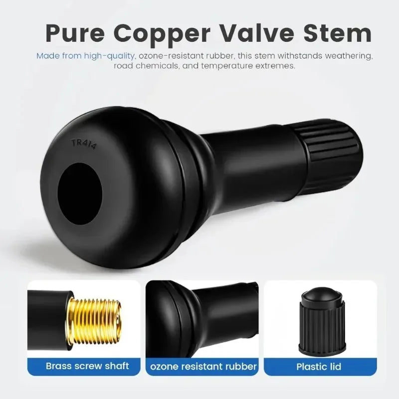 Snap-In Tubeless Tire Valve Stems TR412 TR413 TR414 TR415 4/8/24pk