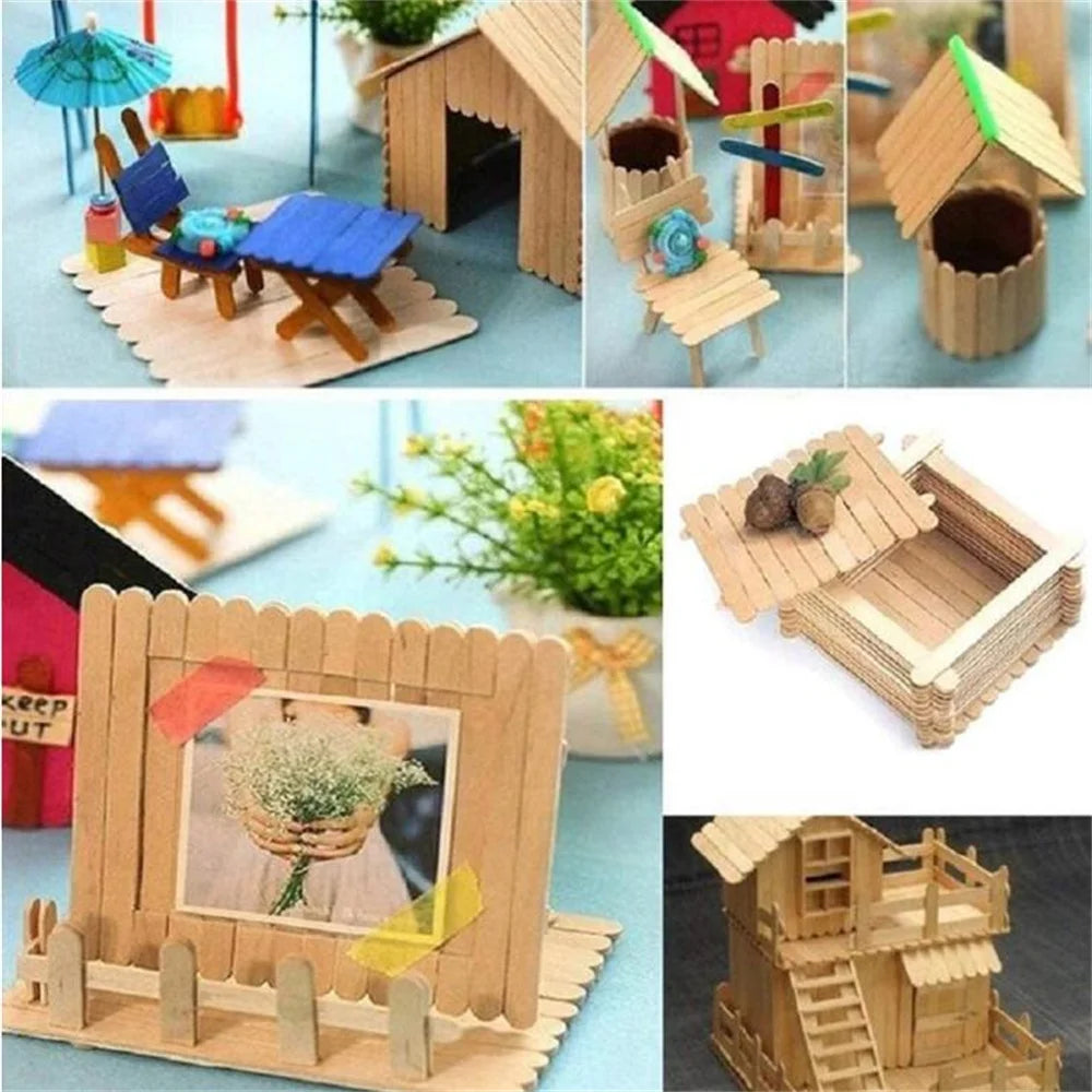 50/100/150Pcs 10cm Wooden Resin Epoxy Stirring Stick Popsicle Ice Cream Stick Handmade Tool DIY Home Art Classroom Supplies Zpaxo