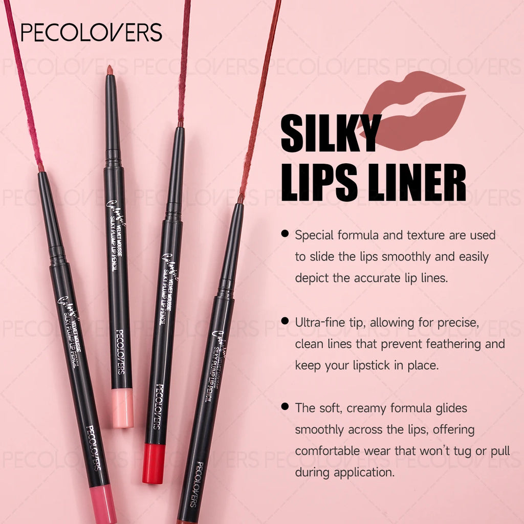 Matte Lip Liner Pencil Sweat Resistant Outline Portable Travel Dating Zpaxo