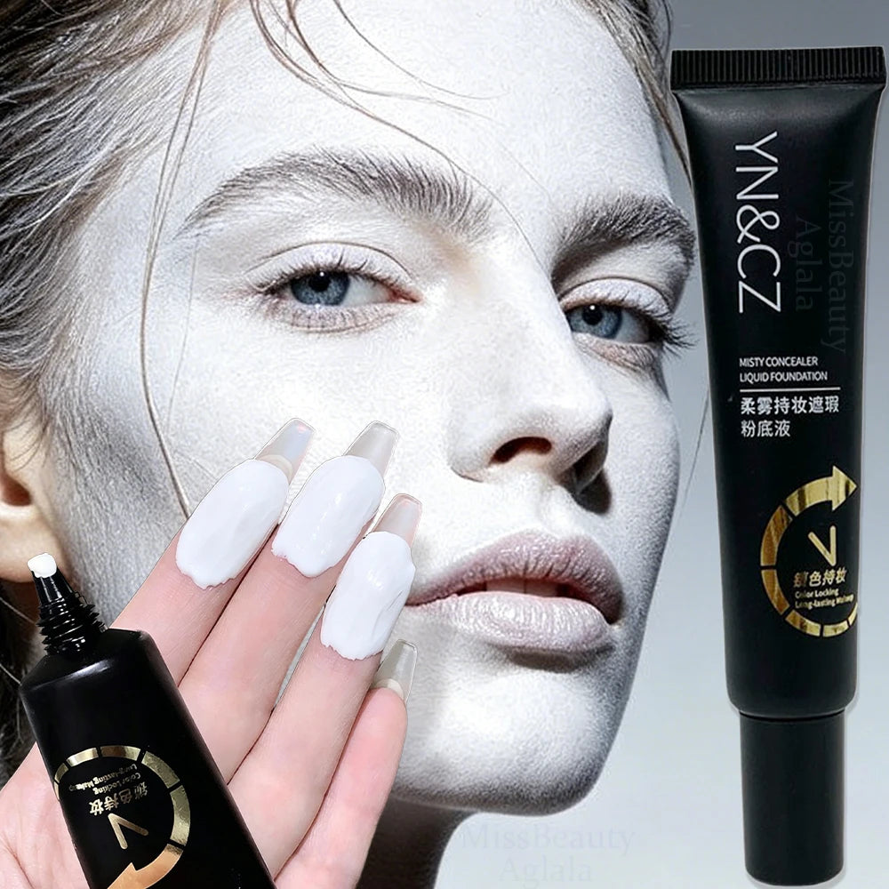 Foundation Blending Liquid Toner Ivory White Liquid Foundation 30ml Blending Pure White COS Stage Matte Concealer Cream Makeup Zpaxo
