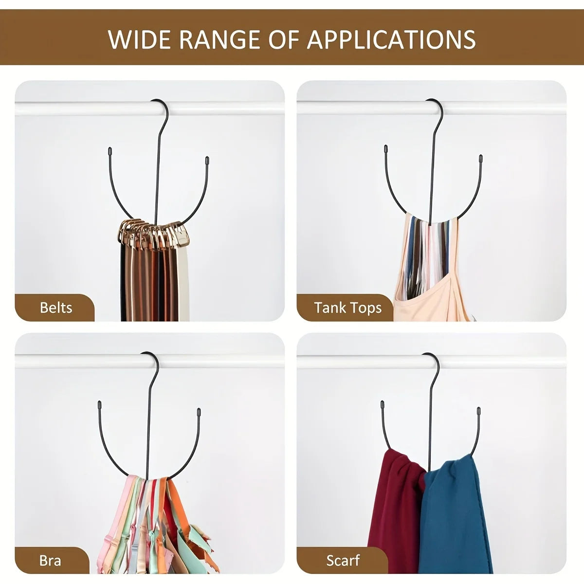 1pc Durable Stainless Steel Hat Rack - Holds 20+ Caps, Space-Saving Design, Easy Install for Closet & Door Zpaxo