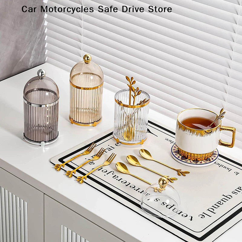 Food Storage Canister Modern Coffee Spoon Dessert Fork Holder