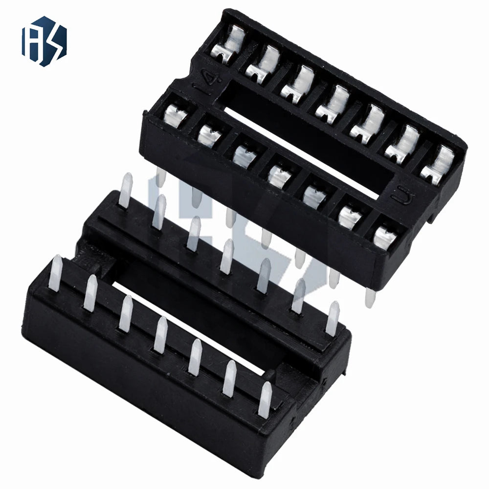 10pcs IC seat 6P/8P/14P/16P/18P/20P/24P/28P DIP IC sockets Adaptor Solder Type 28 pin Narrow body DIP Sockets MCU seat 24PIN Zpaxo