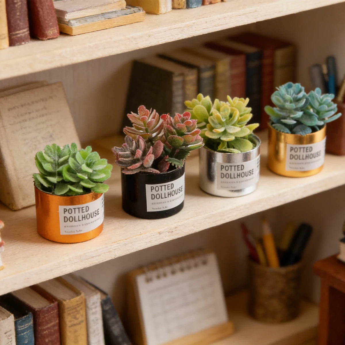 Mini Plastic Succulent Pots – Fairy Garden & Dollhouse Decor