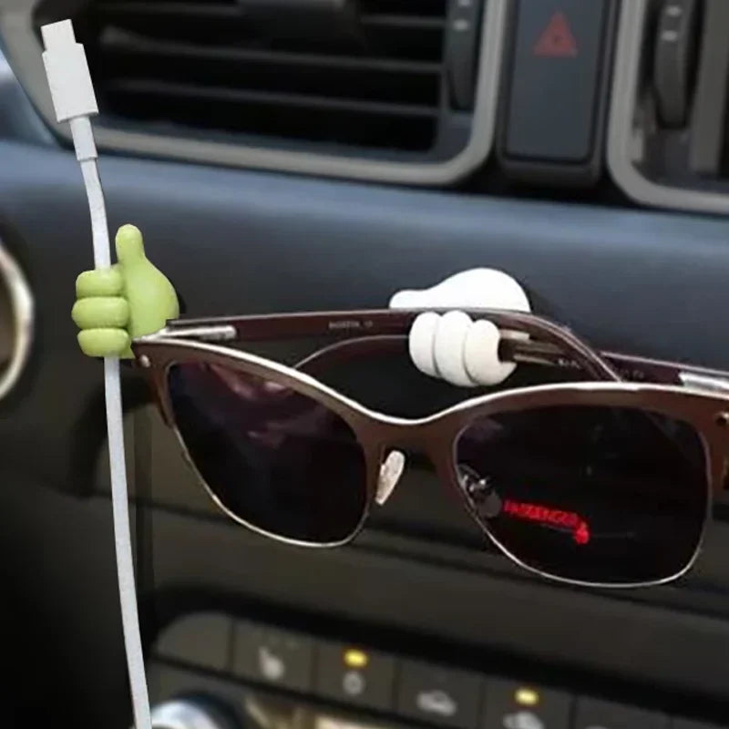 Hand-Shaped Rubber Hook | Cable, Glasses & Cord Organizer