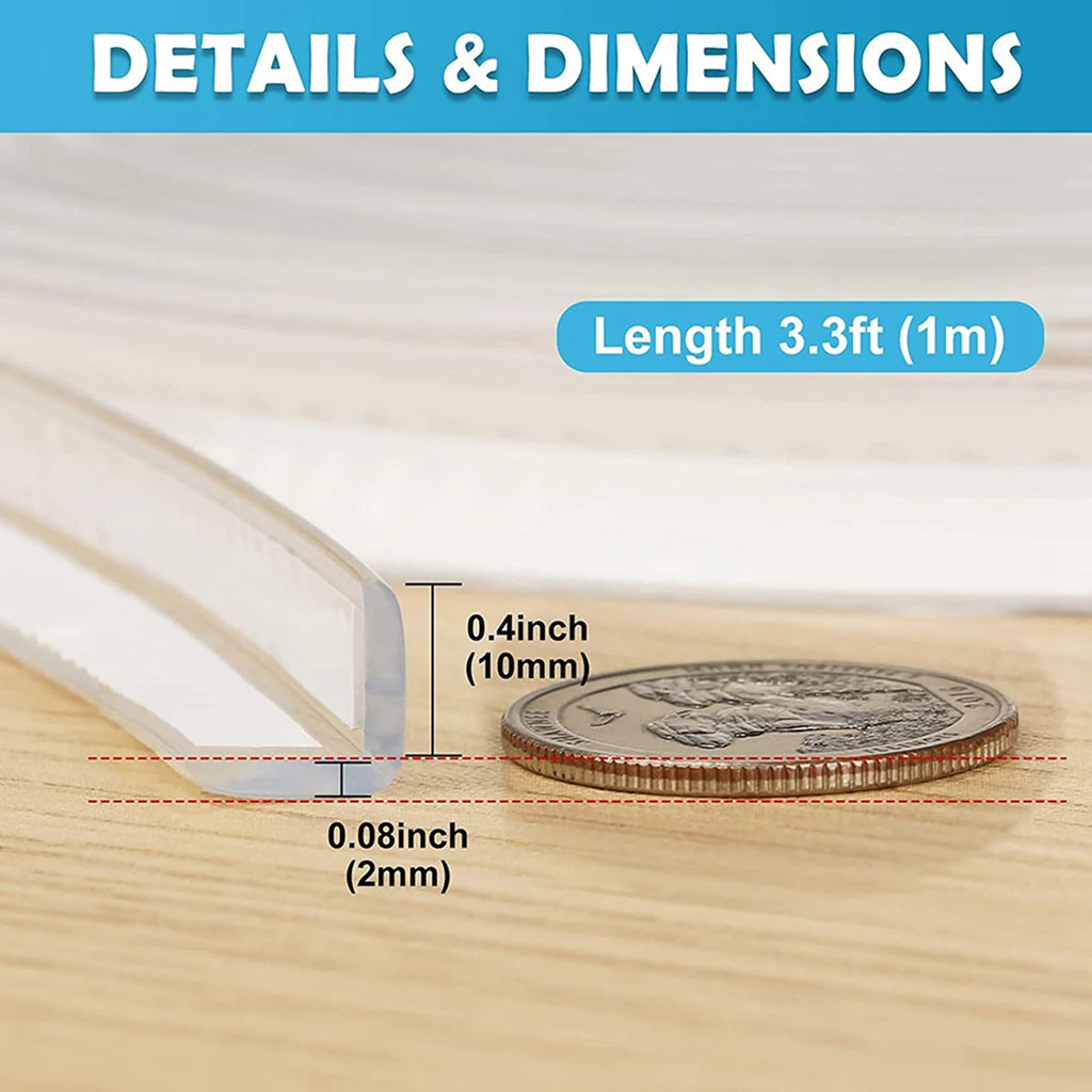 Table Corner Protectors Clear Table Corner Guards Baby Proofing Corner Protector Soft Silicone Furniture Edge Bumper Strip Zpaxo