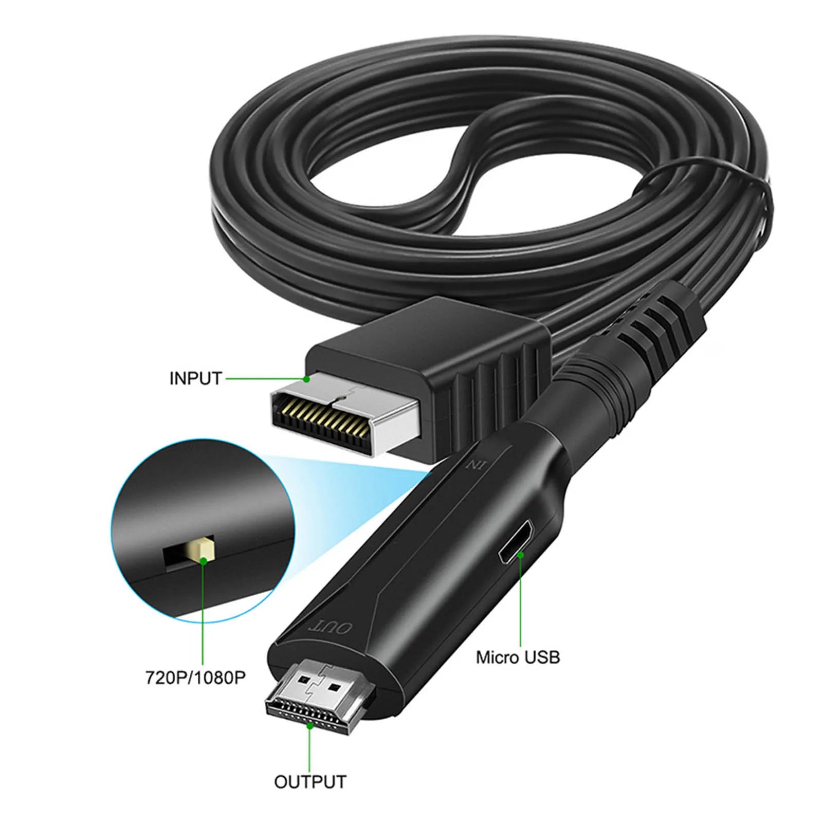 PS1 HD Multimedia Interface Cable Plug Play Game Console Video