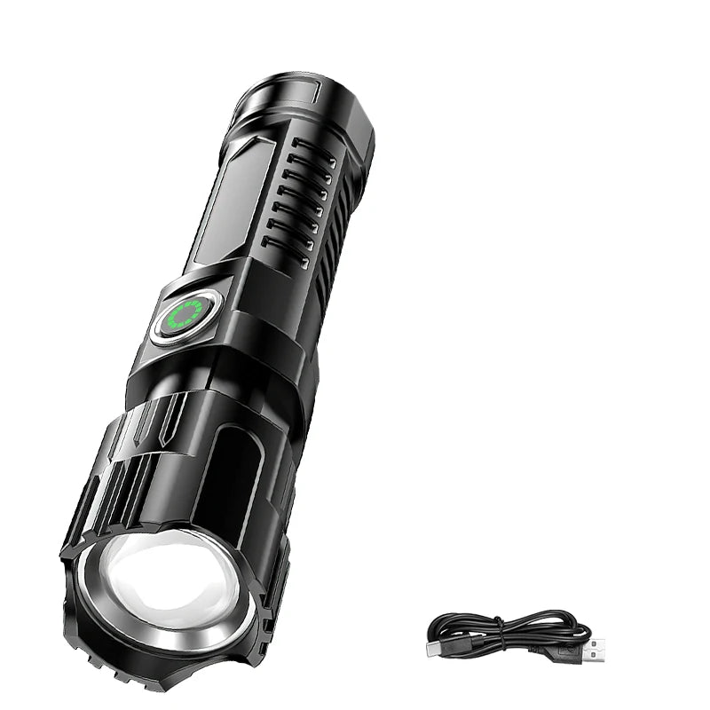XHP50 Zoomable LED Rechargeable Flashlight – USB Type-C