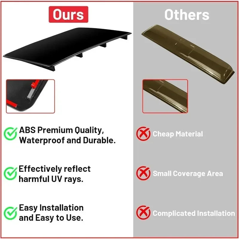 Universal Car Sunroof Wind Deflector | Waterproof Moonroof Visor