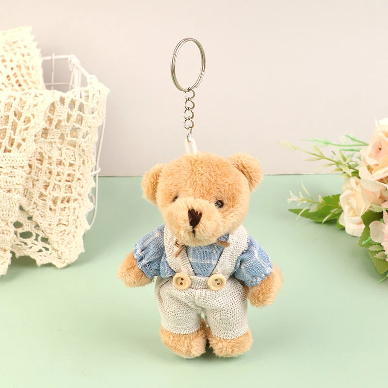 Cute Wear Clothes Bear Plush Toy Cartoon Rabbit Pendant Soft Stuffed Zpaxo A