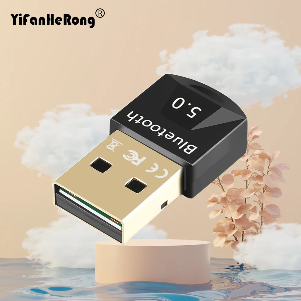 USB Bluetooth-compatible 5.0 Adapter Receiver Wireless BT Dongle High Speed Transmitter Wireless USB Adapter Zpaxo Default Title