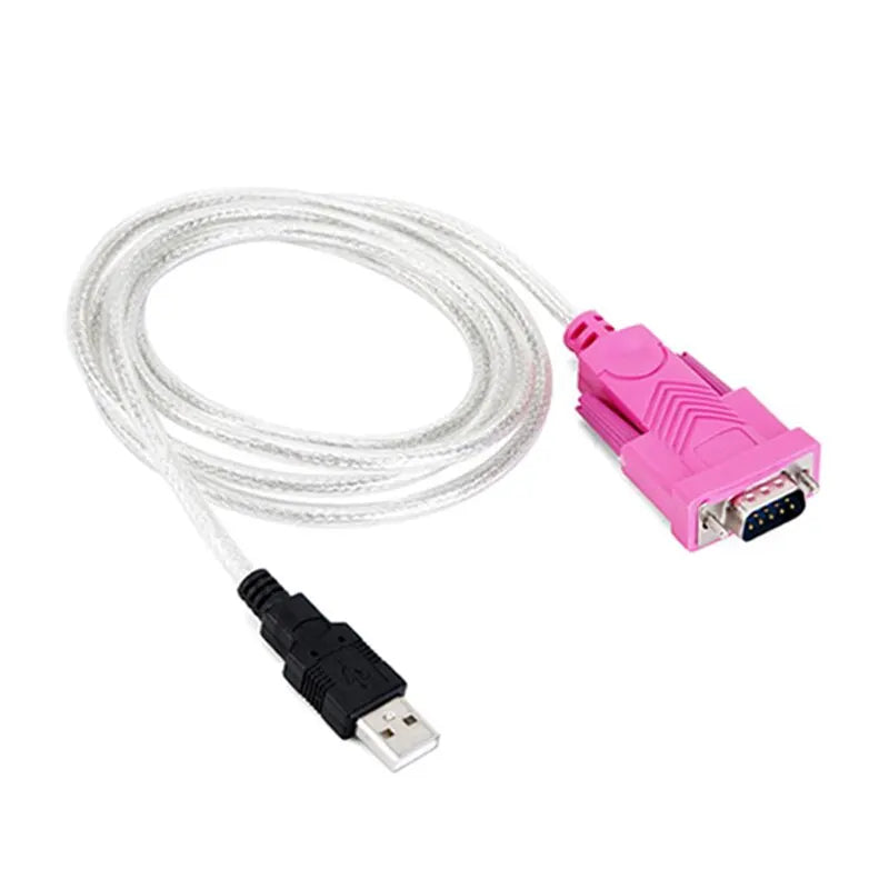 USB RS232 DB9 Serial Cable 9-pin Shielding Speed Data Transmission Zpaxo Red 1.5 m