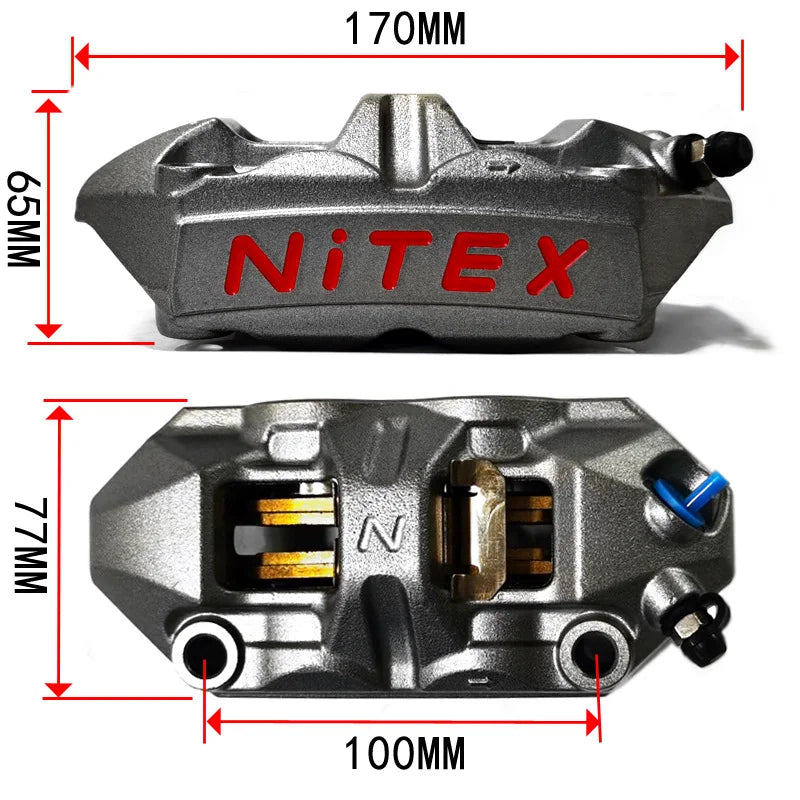 M40 CNC Forged 4-Piston Motorcycle Brake Caliper 100mm
