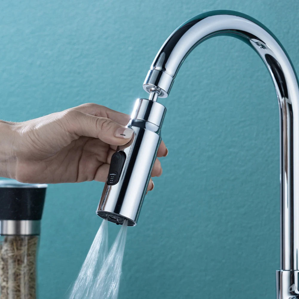 360 Degree Rotatable Faucet Extender Kitchen Aerator 3 Modes Bathroom