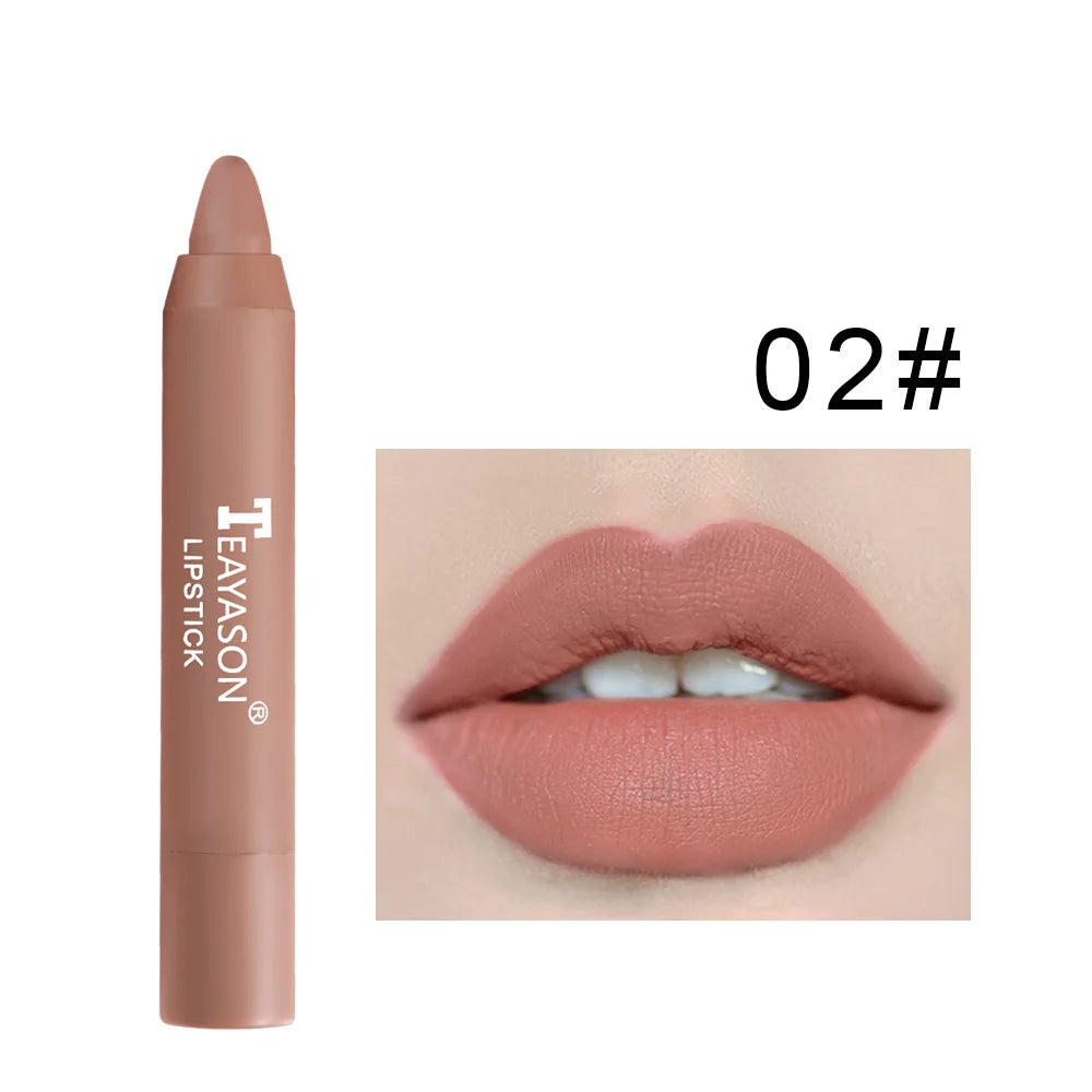 Matte velvet lipstick does not fade, does not stick to cup lipstick lipstick moisturizing lipstick pen nude earth red lipstick p Zpaxo 2