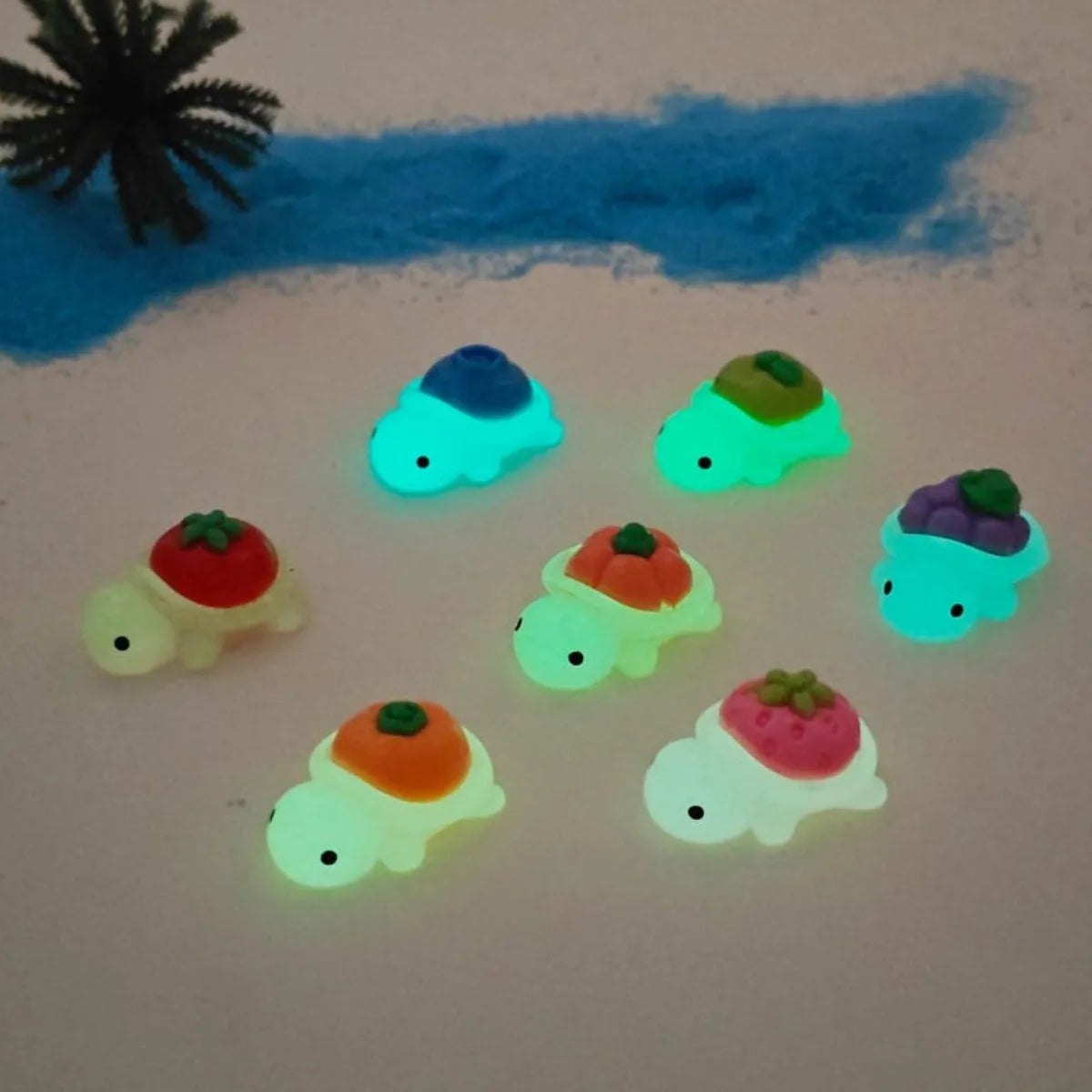 Glow Dark Fruit Turtle Resin Charms DIY Craft Supplies
