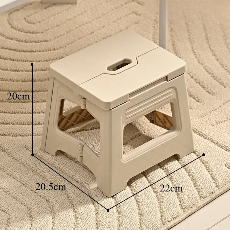 Folding Footstool Lightweight Sturdy Plastic Square Step Stool