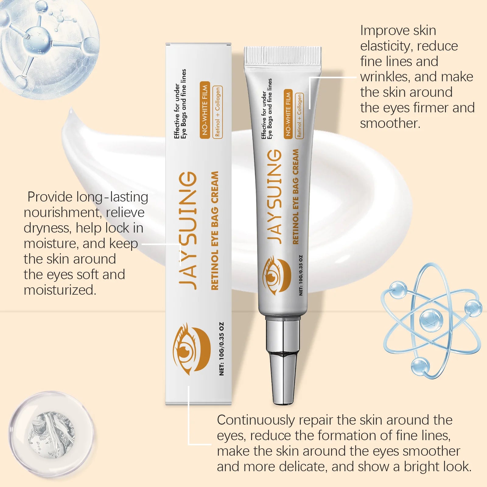 Jaysuing Retinol Eye Cream – Dark Circles, Bags & Wrinkles Retinol Eye Cream Zpaxo