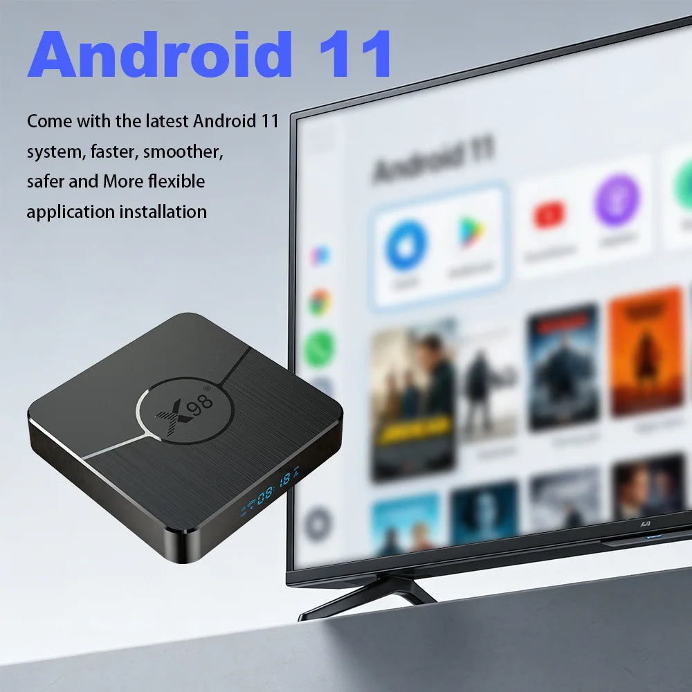 Original X98 Plus TV Box Android11 Amlogic S905W2 Quad Core AV1 BT 2.4G 5G Wifi 4K HDR Smart Set Top Box Video Media Player Zpaxo