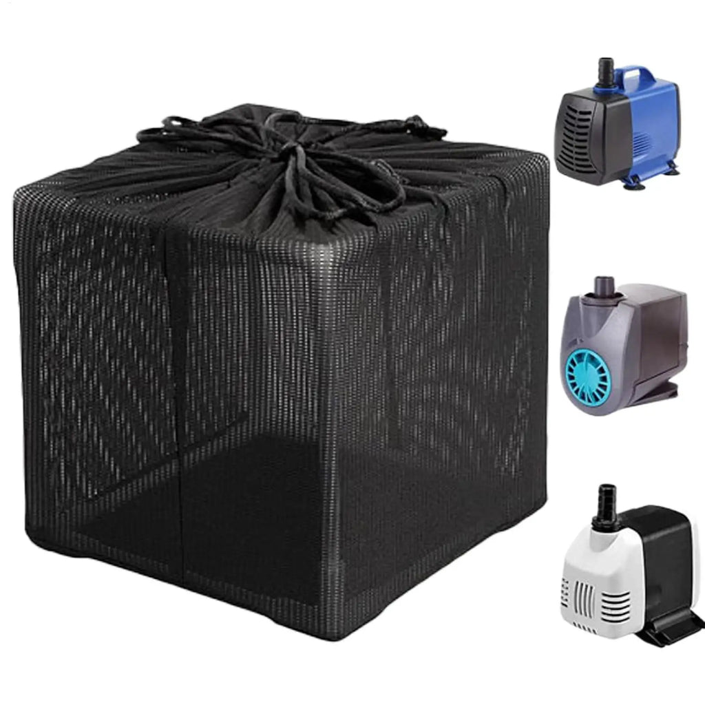 Pond Pump Filter Bag Drawstring Reusable Mesh Media Biological Leaf