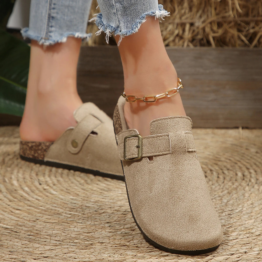 Women Slippers Outdoor Flats Sandals Summer Casual Clogs Cork Zpaxo