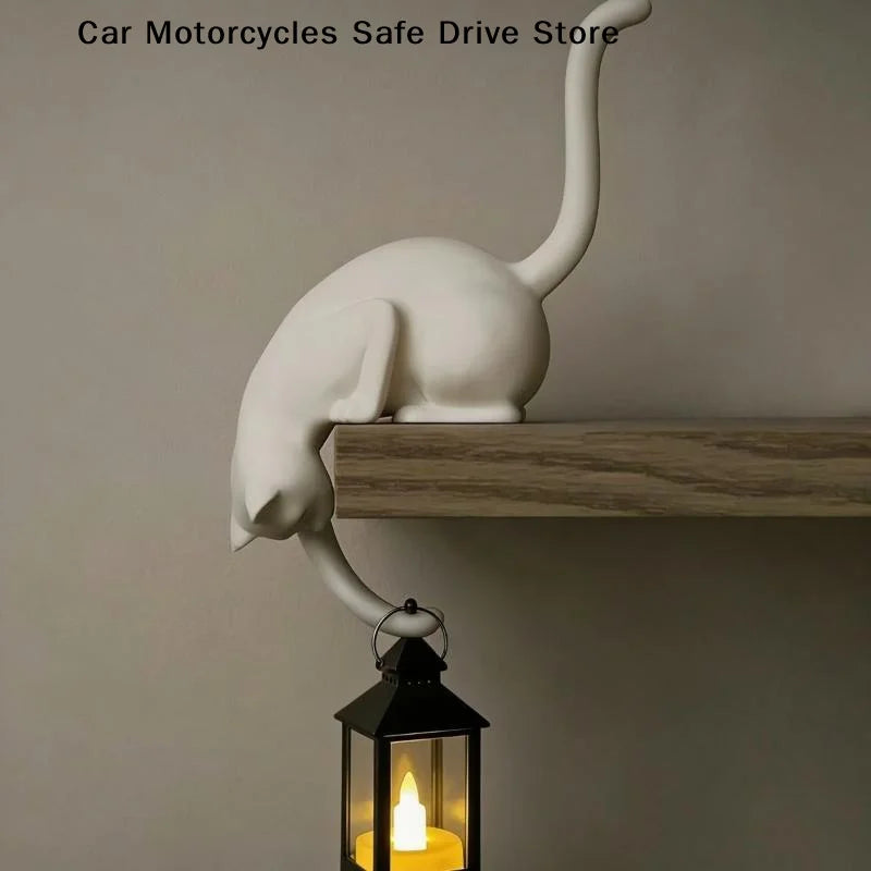 CMFunny 3D Printed Cat Inverted Hanging Ornament Hook Cute Figurine