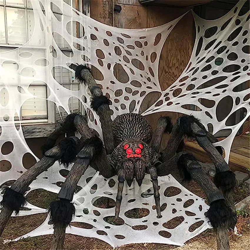 Halloween Decorations Outdoor Spider Web Cut Own Giant Stretchy Beef