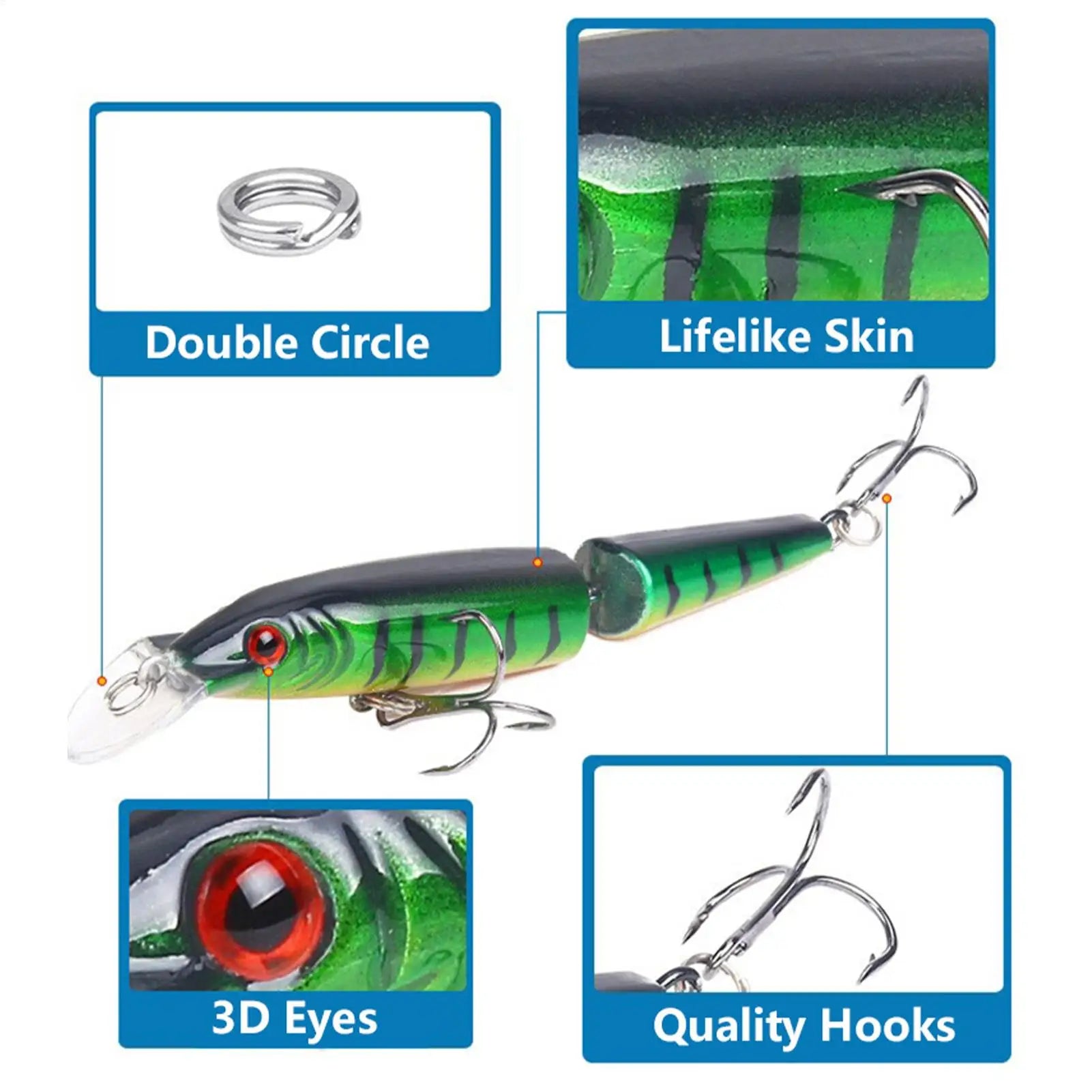 Fishing Lure Artificial Gear Outdoor Saltwater Freshwater River Lake