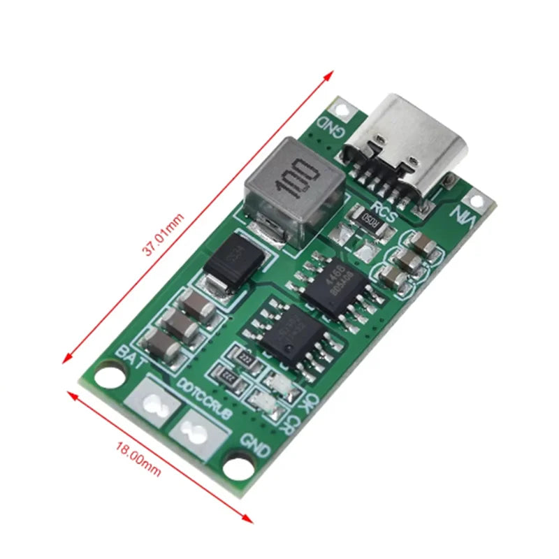 2 strings, 3 strings, 4 strings lithium-ion battery charger, battery protection board, TypeC USB boost charging board, DC3-5V Zpaxo 4 strings of 1A