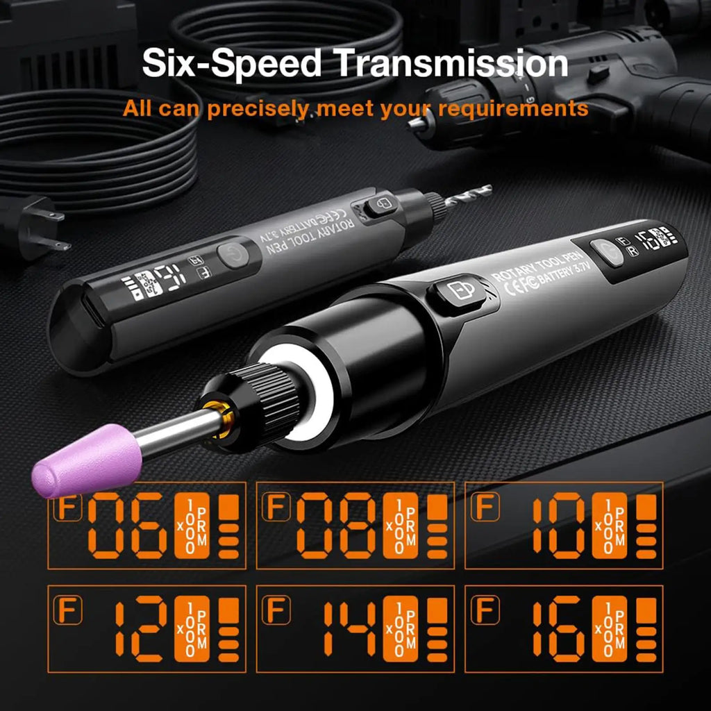 Rotary Tool 6 Speed Rechargeable Engraving Pen Small Light Jewelry