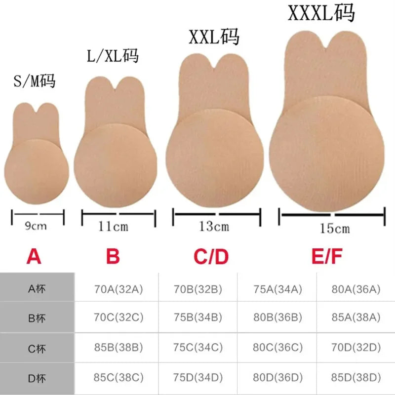 Silicone Strapless Push-Up Bra & Nipple Covers – Reusable