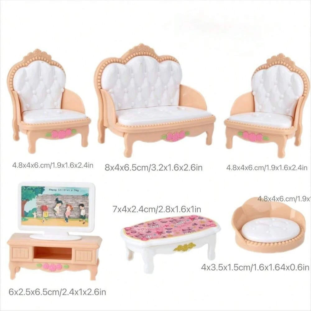 1 12 Miniature Furniture Dollhouse Bedroom Living Room Kitchen