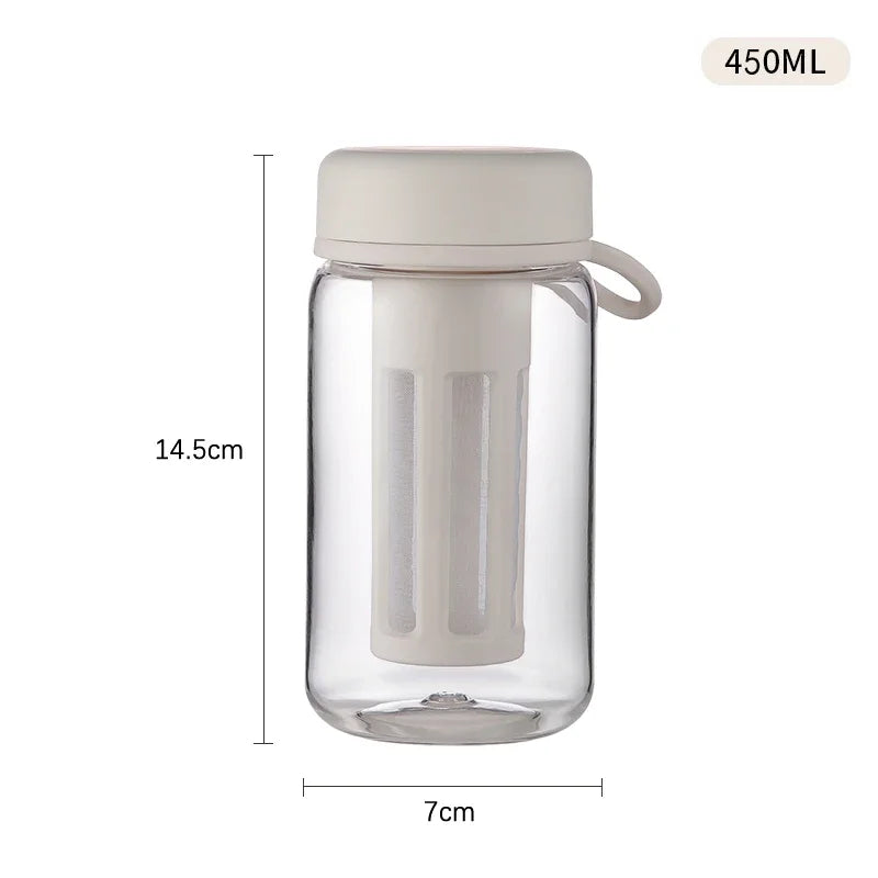 Cold Brew Coffee Pot High-capacity Espresso Filter Bottle Cold Brewing Pot Portable Iced Brew Coffee Maker Juice Coffe Kettle Zpaxo 450ML White